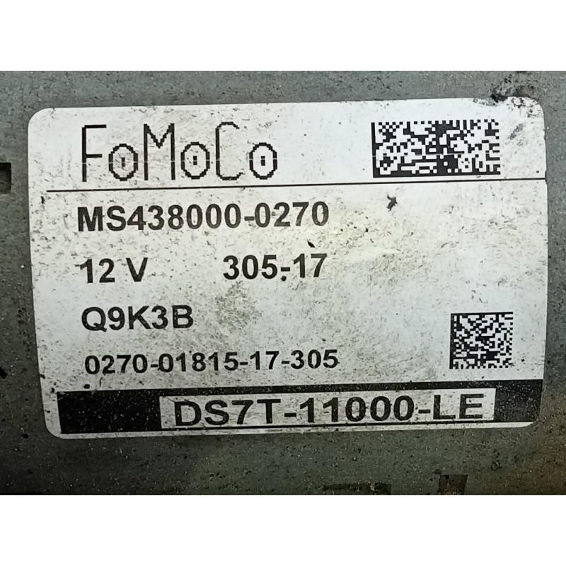 Recambio de motor arranque para ford kuga (cbs) titanium referencia OEM IAM DS7T11000LE 4380000270 P3-B8-7-3