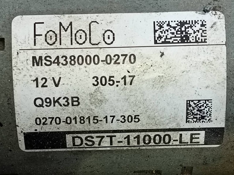 Recambio de motor arranque para ford kuga (cbs) titanium referencia OEM IAM DS7T11000LE 4380000270 P3-B8-7-3