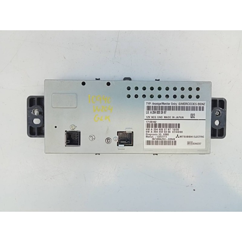 Recambio de sistema navegacion gps para mercedes-benz clase glk (w204) glk glk 220 cdi 4-matic be edición limitada (204.984) ref