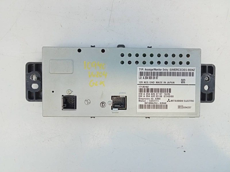 Recambio de sistema navegacion gps para mercedes-benz clase glk (w204) glk glk 220 cdi 4-matic be edición limitada (204.984) ref