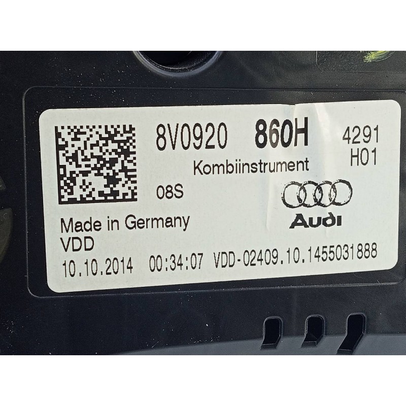 Recambio de cuadro instrumentos para audi a3 sportback (8va) attraction referencia OEM IAM 8V0920860H  E2-A1-43-7