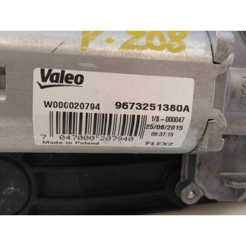 Recambio de motor limpia trasero para peugeot 208 active referencia OEM IAM 9673251380A W000020794 E1-A4-24-2