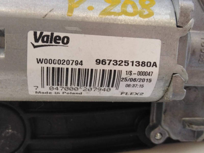 Recambio de motor limpia trasero para peugeot 208 active referencia OEM IAM 9673251380A W000020794 E1-A4-24-2