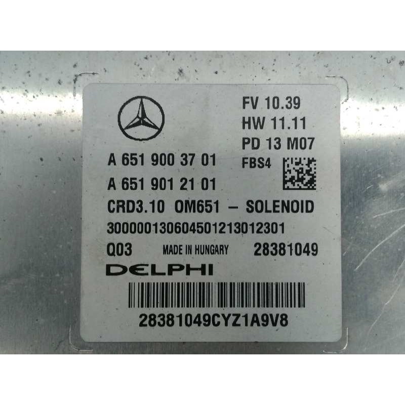 Recambio de centralita motor uce para mercedes-benz clase e (w212) lim. e 250 cdi 4-matic (212.082) referencia OEM IAM A65190037