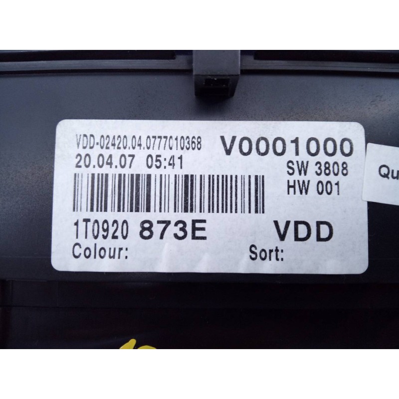 Recambio de cuadro instrumentos para volkswagen touran (1t2) advance referencia OEM IAM 1T0920873E  E2-A1-23-2