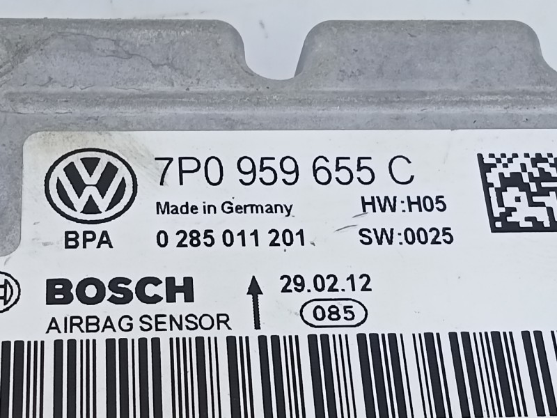 Recambio de centralita airbag para porsche cayenne (typ 92aa) diesel referencia OEM IAM 7P0959655C 0285011201 E3-B6-50-5
