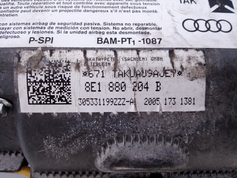 Recambio de airbag delantero derecho para audi a4 berlina (8e) 2.0 tdi 16v (103kw) referencia OEM IAM 8E1880204D  E1-B6-23-1