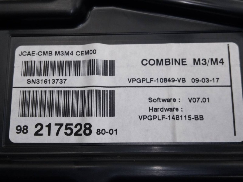 Recambio de cuadro instrumentos para citroën c-elysée seduction referencia OEM IAM 9821752880  E3-B2-8-1