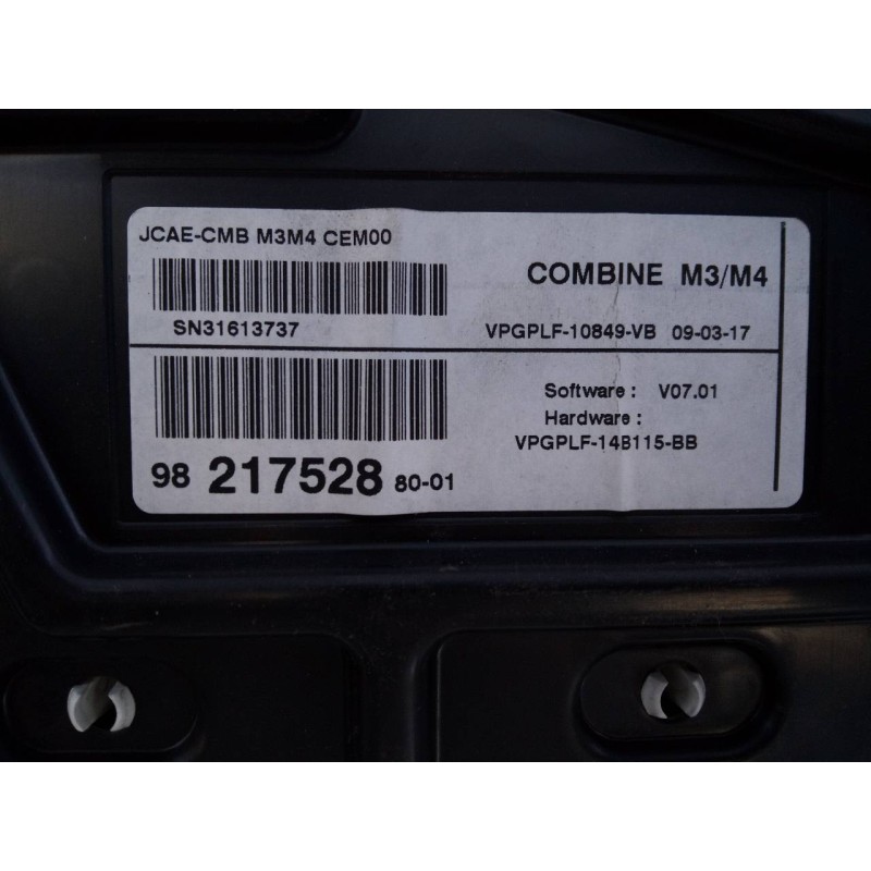 Recambio de cuadro instrumentos para citroën c-elysée seduction referencia OEM IAM 9821752880  E3-B2-8-1