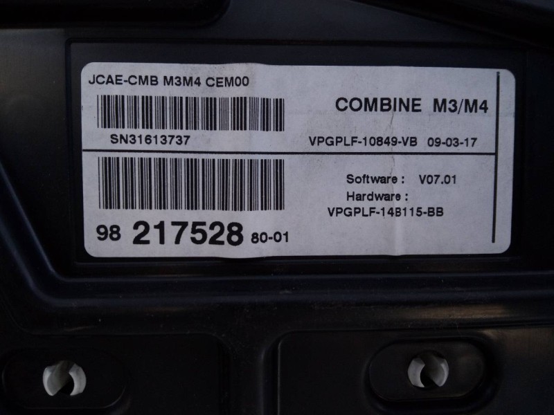 Recambio de cuadro instrumentos para citroën c-elysée seduction referencia OEM IAM 9821752880  E3-B2-8-1