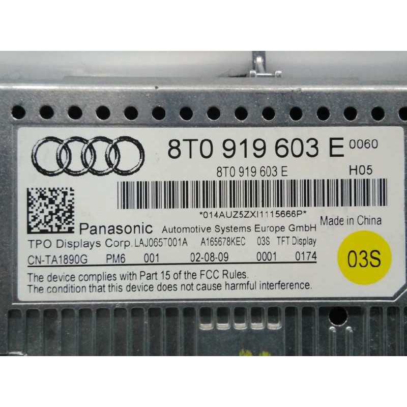 Recambio de pantalla multifuncion para audi a4 ber. (b8) básico referencia OEM IAM 8T0919603E  E2-A1-17-2