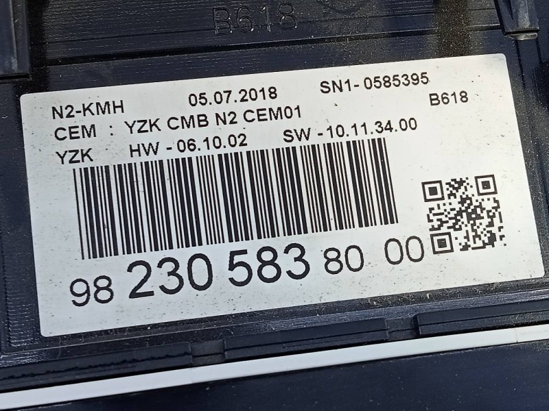 Recambio de cuadro instrumentos para citroën c3 collection referencia OEM IAM 9823058380  E3-B2-25-4