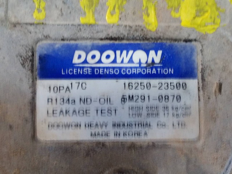 Recambio de compresor aire acondicionado para kia sorento 2.5 crdi ex referencia OEM IAM 1625023500 5M2910870 P3-A1-17-1