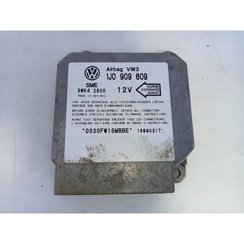 Recambio de centralita airbag para seat toledo (1m2) select referencia OEM IAM 1J0909609  E2-A1-39-7