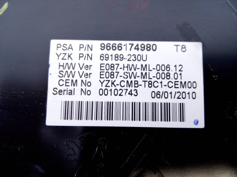 Recambio de cuadro instrumentos para peugeot 5008 referencia OEM IAM 9666174980  E3-B2-23-2
