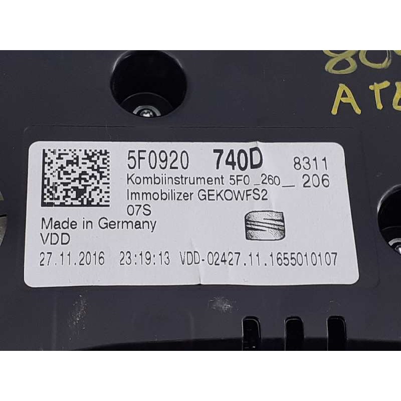 Recambio de cuadro instrumentos para seat ateca (kh7) reference busines referencia OEM IAM 5F0920740D A2C53427456AR E2-A1-6-1