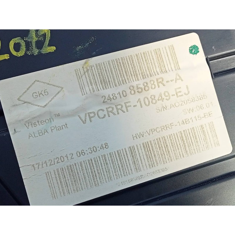Recambio de cuadro instrumentos para renault clio iv dynamique referencia OEM IAM 248108588R  E2-A1-43-2