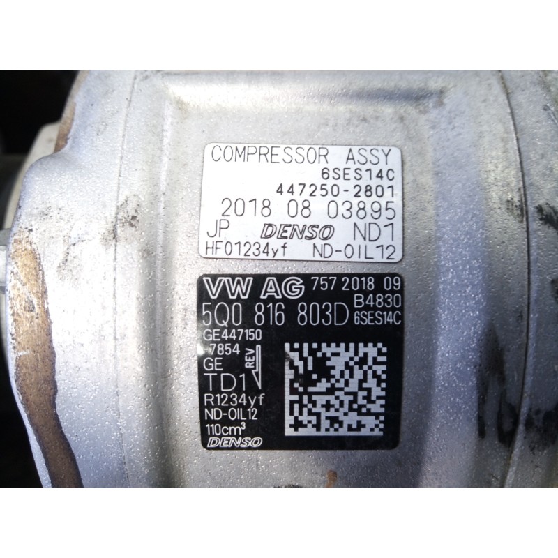 Recambio de compresor aire acondicionado para seat ibiza (kj1) style referencia OEM IAM 5Q0816803D  P3-A1-13-2