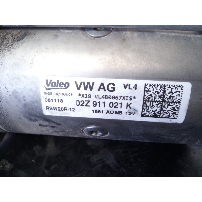 Recambio de motor arranque para seat ibiza (kj1) style referencia OEM IAM 02Z911021K RSW20R12 P3-A10-29-2