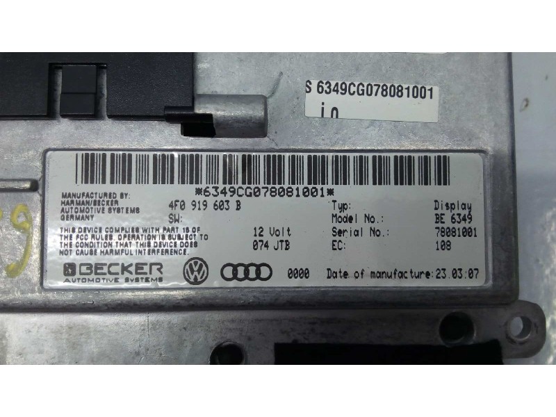 Recambio de sistema navegacion gps para audi a6 berlina (4f2) 2.0 tdi referencia OEM IAM 4F0919603  E2-A1-10-4