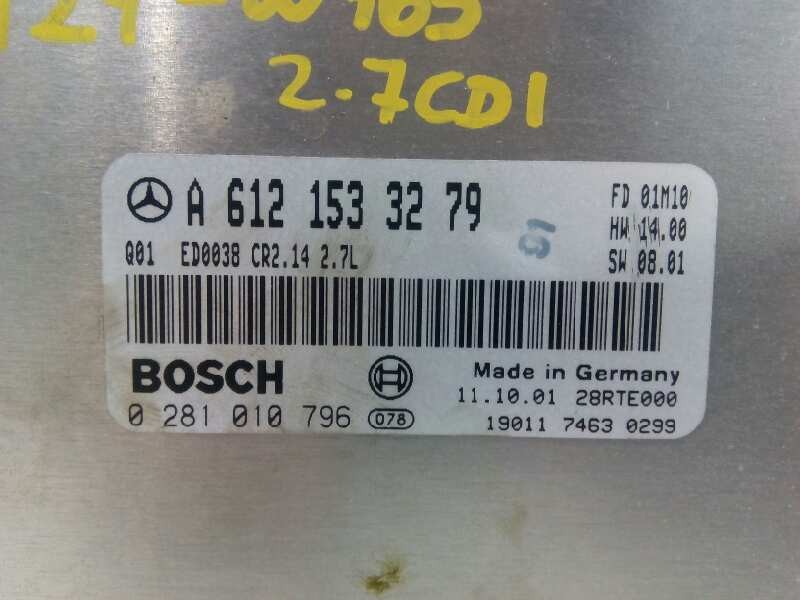 Recambio de centralita motor uce para mercedes-benz clase m (w163) 270 cdi (163.113) referencia OEM IAM A6121533279 0281010796 E