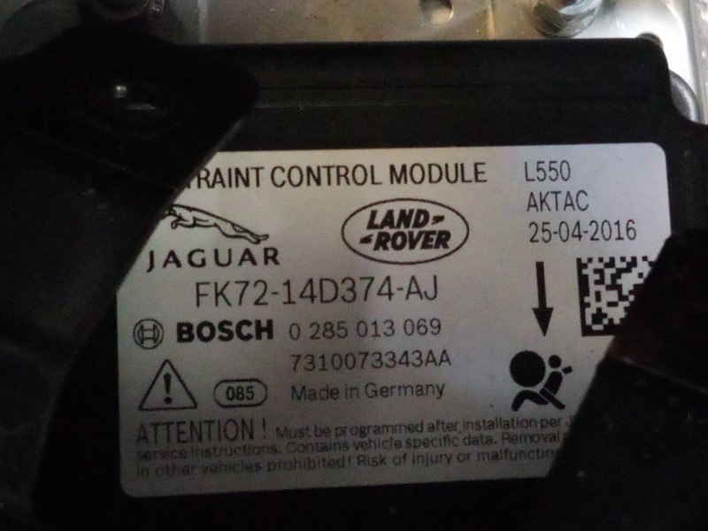 Recambio de kit airbag para land rover discovery sport se referencia OEM IAM FK7214D374AJ 0285013069 