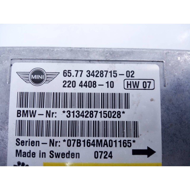 Recambio de centralita airbag para bmw mini (r56) one referencia OEM IAM 220440810 6577342871502 E3-A2-20-2