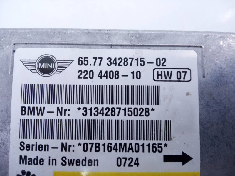 Recambio de centralita airbag para bmw mini (r56) one referencia OEM IAM 220440810 6577342871502 E3-A2-20-2