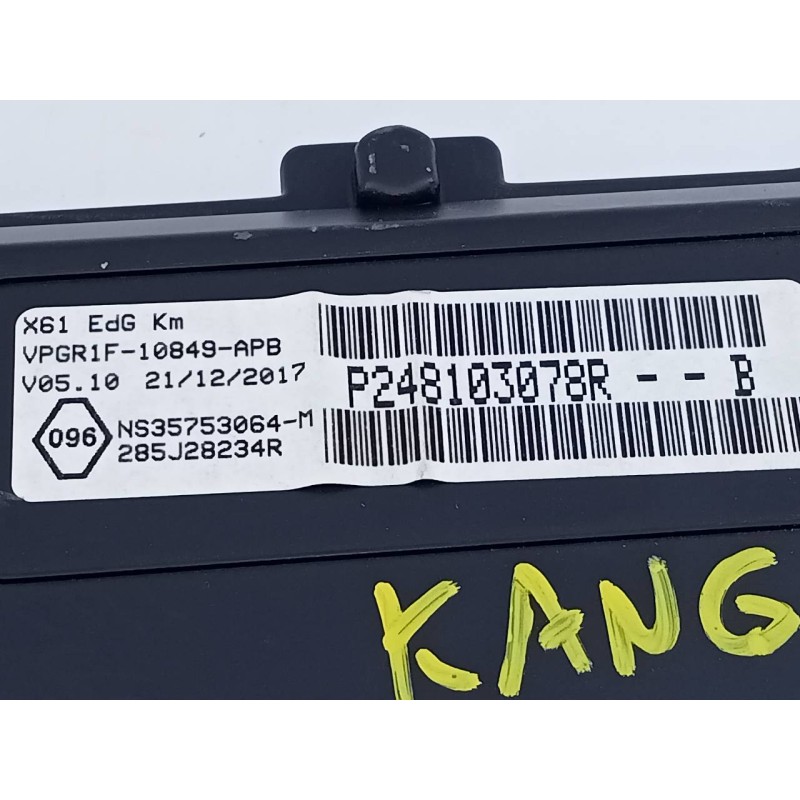 Recambio de cuadro instrumentos para renault kangoo profesional referencia OEM IAM 248103078R 285J28234R E2-A1-37-7