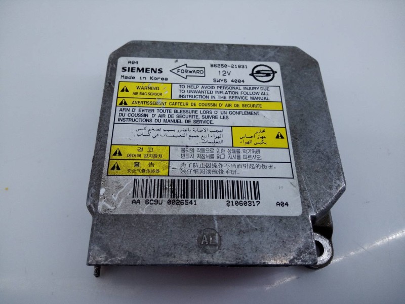 Recambio de centralita airbag para ssangyong rodius xdi referencia OEM IAM 8625021031 5WY64004 E3-A3-35-2