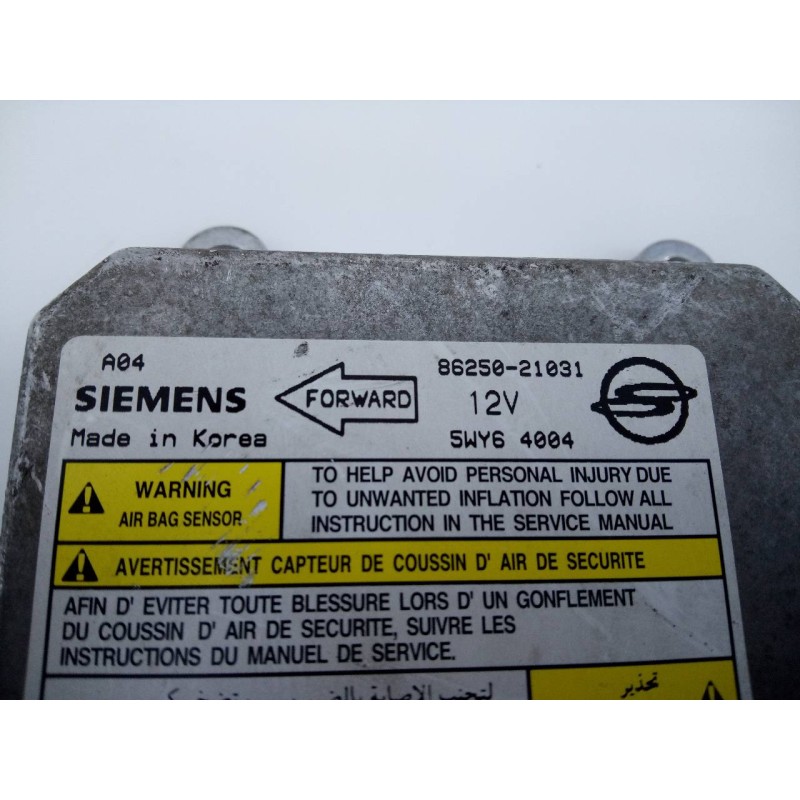 Recambio de centralita airbag para ssangyong rodius xdi referencia OEM IAM 8625021031 5WY64004 E3-A3-35-2