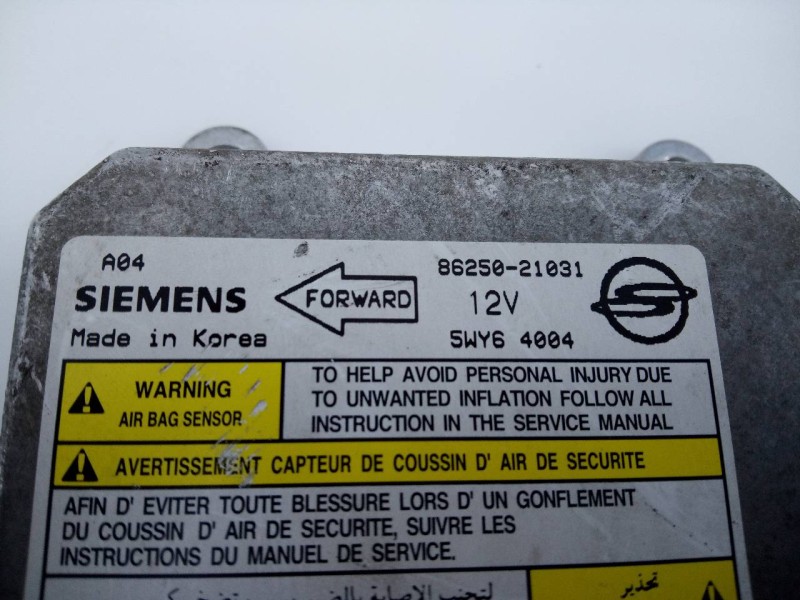 Recambio de centralita airbag para ssangyong rodius xdi referencia OEM IAM 8625021031 5WY64004 E3-A3-35-2