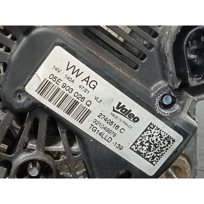 Recambio de alternador para volkswagen t-roc sport referencia OEM IAM 05E903026Q  P3-A4-7-4
