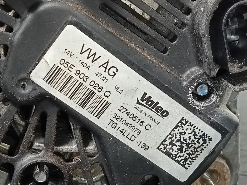 Recambio de alternador para volkswagen t-roc sport referencia OEM IAM 05E903026Q  P3-A4-7-4