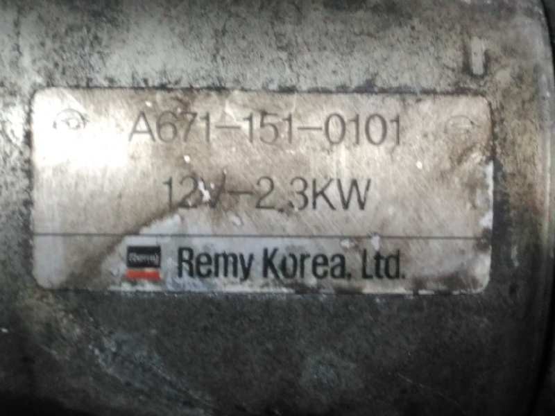 Recambio de motor arranque para ssangyong korando quartz 4x2 referencia OEM IAM A6711510101  P3-A7-18-2