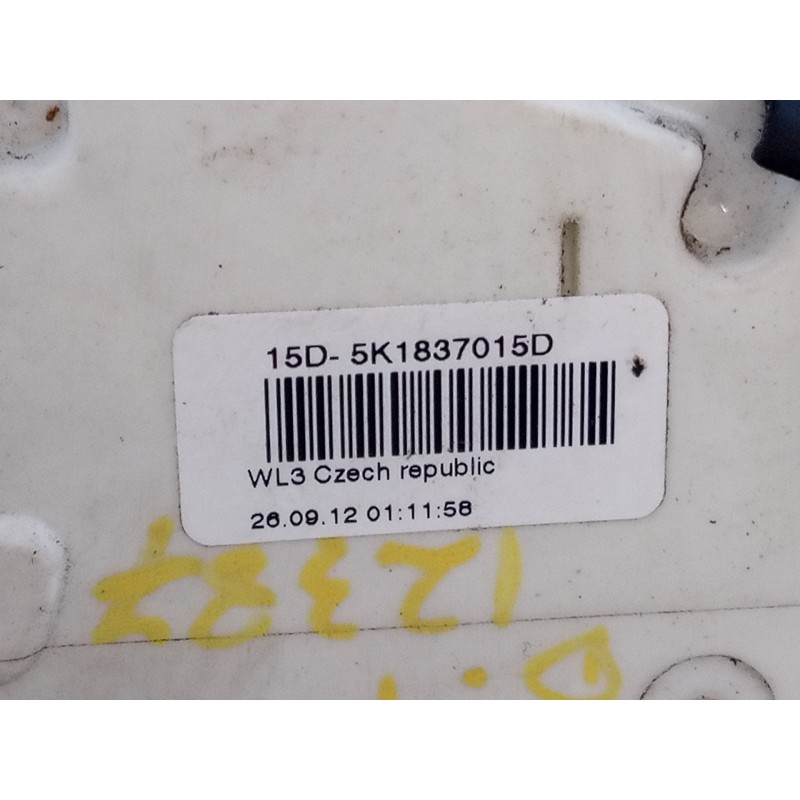 Recambio de cerradura puerta delantera izquierda para volkswagen polo (6r1) sport by r-line referencia OEM IAM 5K1837015D  E1-B6