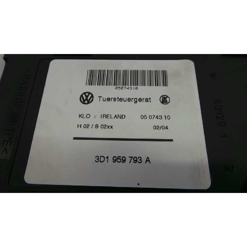 Recambio de motor elevalunas delantero izquierdo para volkswagen touareg (7l6) tdi r5 +motion referencia OEM IAM 3D1959793  E2-B