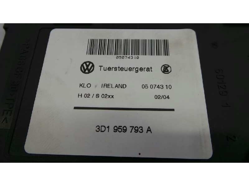 Recambio de motor elevalunas delantero izquierdo para volkswagen touareg (7l6) tdi r5 +motion referencia OEM IAM 3D1959793  E2-B