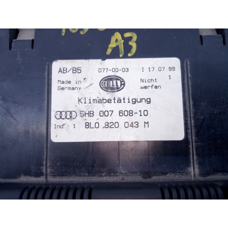 Recambio de mando climatizador para audi a3 (8l) 1.9 tdi ambiente referencia OEM IAM 5HB00760810 8L0820043M E2-A1-3-4