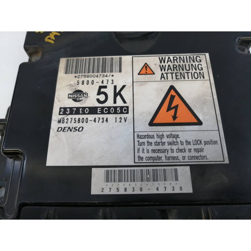 Recambio de centralita motor uce para nissan pathfinder (r51) 2.5 dci se referencia OEM IAM 2758004734 23710EC05C E3-B4-4-4