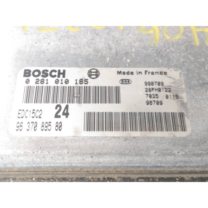 Recambio de centralita motor uce para peugeot 406 berlina (s1/s2) srdt referencia OEM IAM 0281010165 28FM0122 E3-B2-25-2