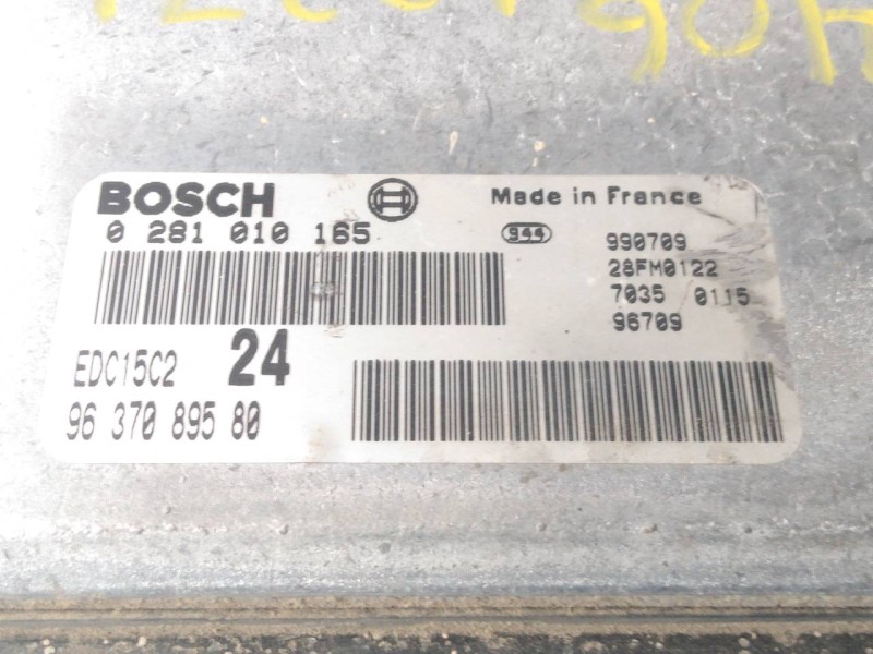 Recambio de centralita motor uce para peugeot 406 berlina (s1/s2) srdt referencia OEM IAM 0281010165 28FM0122 E3-B2-25-2
