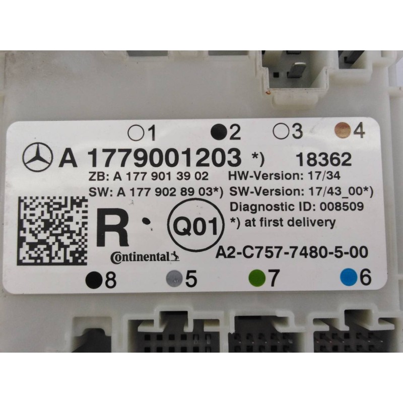 Recambio de modulo electronico para mercedes-benz clase a (bm 177) a 180 d edition 1 (177.003) referencia OEM IAM A1779001203 A1