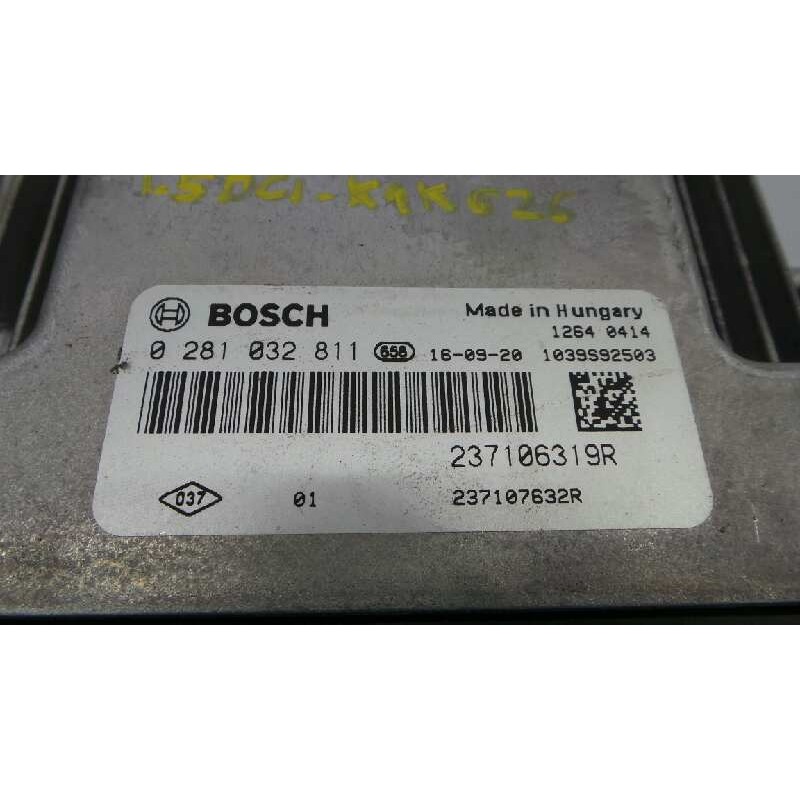 Recambio de centralita motor uce para dacia duster laureate 4x2 referencia OEM IAM 237106319R 0281032811 E2-A1-28-3