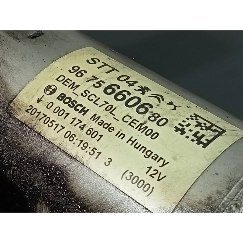 Recambio de motor arranque para citroën c4 picasso feel referencia OEM IAM 9675660680  P3-A10-27-2