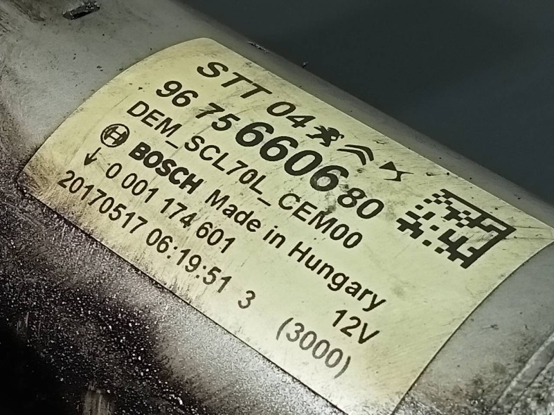 Recambio de motor arranque para citroën c4 picasso feel referencia OEM IAM 9675660680  P3-A10-27-2