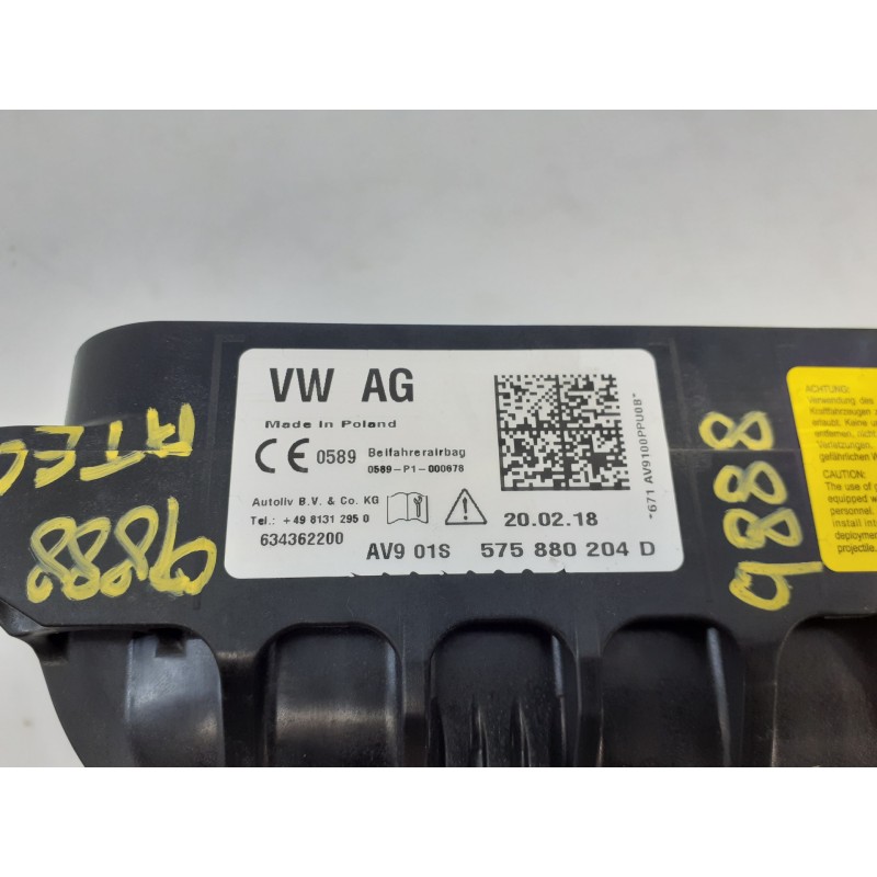 Recambio de airbag delantero derecho para seat ateca (kh7) style referencia OEM IAM 634362200 575880204D E1-B2-31-1