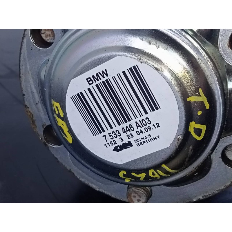 Recambio de transmision trasera derecha para bmw serie 1 coupe (e82) 118d referencia OEM IAM 7533446AI03  P1-A6-27