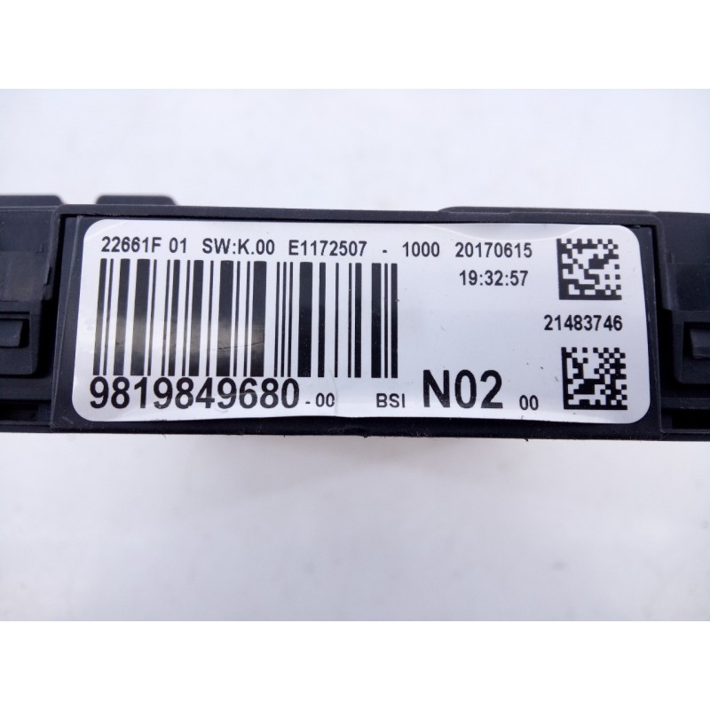 Recambio de caja reles / fusibles para citroën c-elysée shine referencia OEM IAM 9819849680  E3-B2-45-2