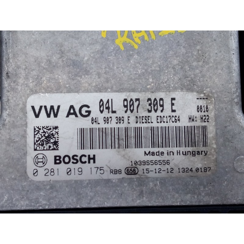 Recambio de centralita motor uce para skoda rapid active referencia OEM IAM 04L907309E 0281019175 E2-A1-10-3
